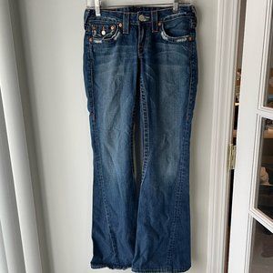 True Religion Flare Distressed Joey Faded Blue
